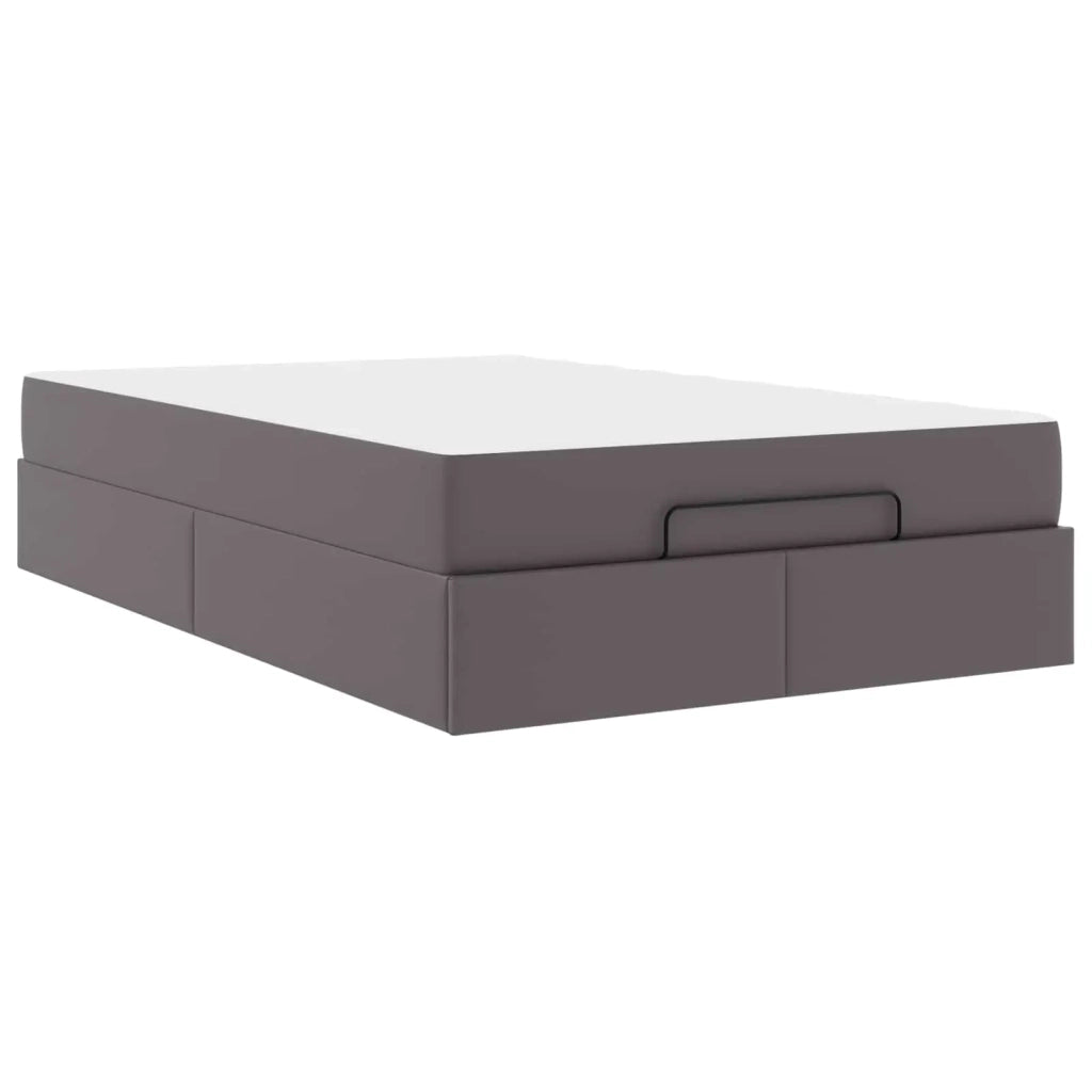 Struttura letto con materasso con materasso 2 pcs Grigio PVC