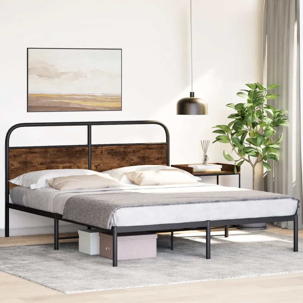 Giroletto senza Materasso Rovere Fumo 150x200 cm in Truciolato 4100211