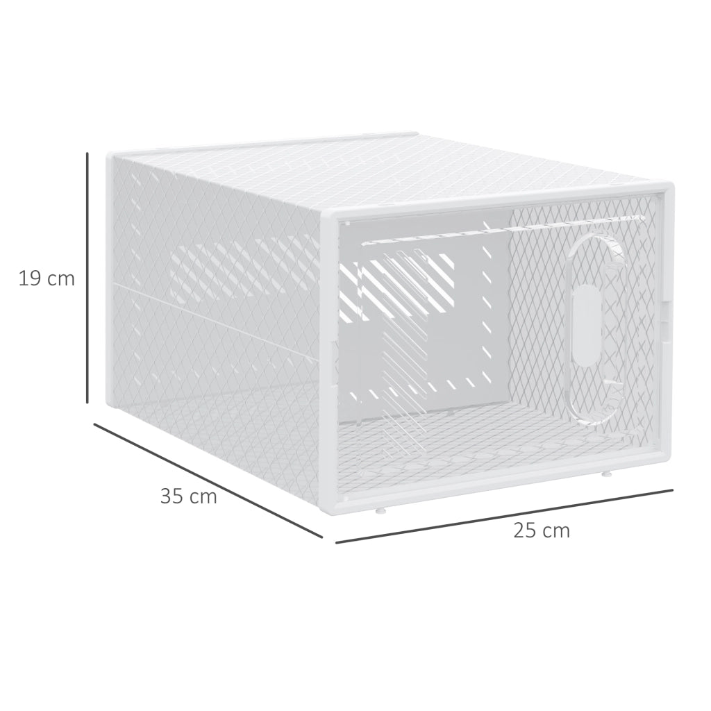 Scarpiera fai-da-te con 8 scomparti, contenitore rettangolare per scarpe, in plastica trasparente, 25x35x19 cm