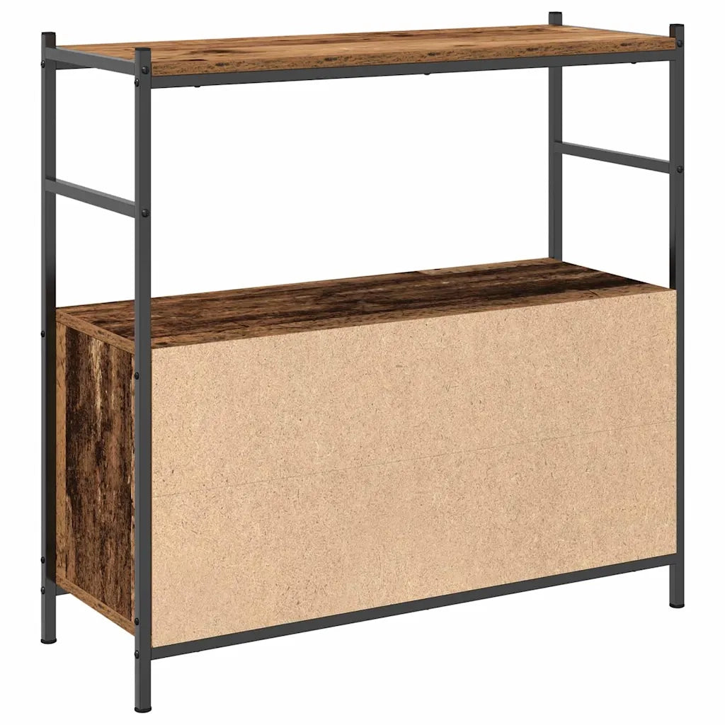 Libreria-Scaffale per Libri-Mobile di Stoccaggio Rovere fumo 80 x 30 x 78.5 cm Legno multistrato