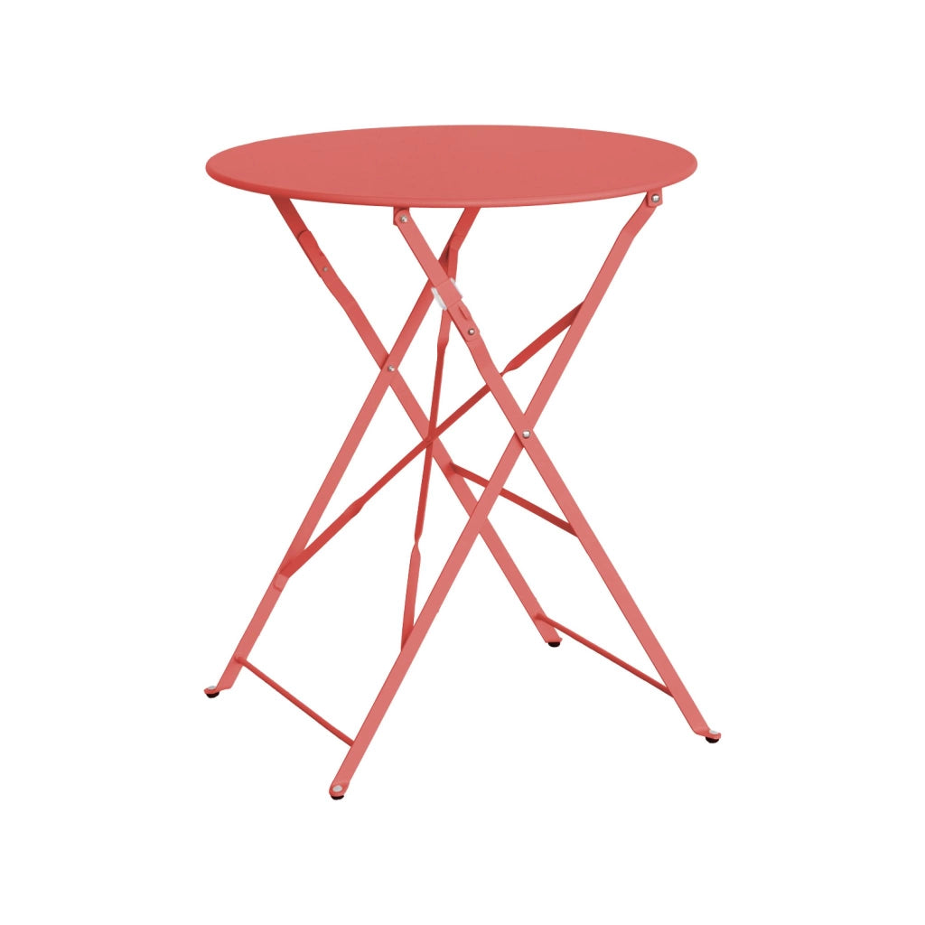 Tavolo da giardino bistrot pieghevole in acciaio, 2 posti, ø60cm,