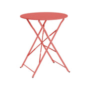 Tavolo da giardino bistrot pieghevole in acciaio, 2 posti, ø60cm,