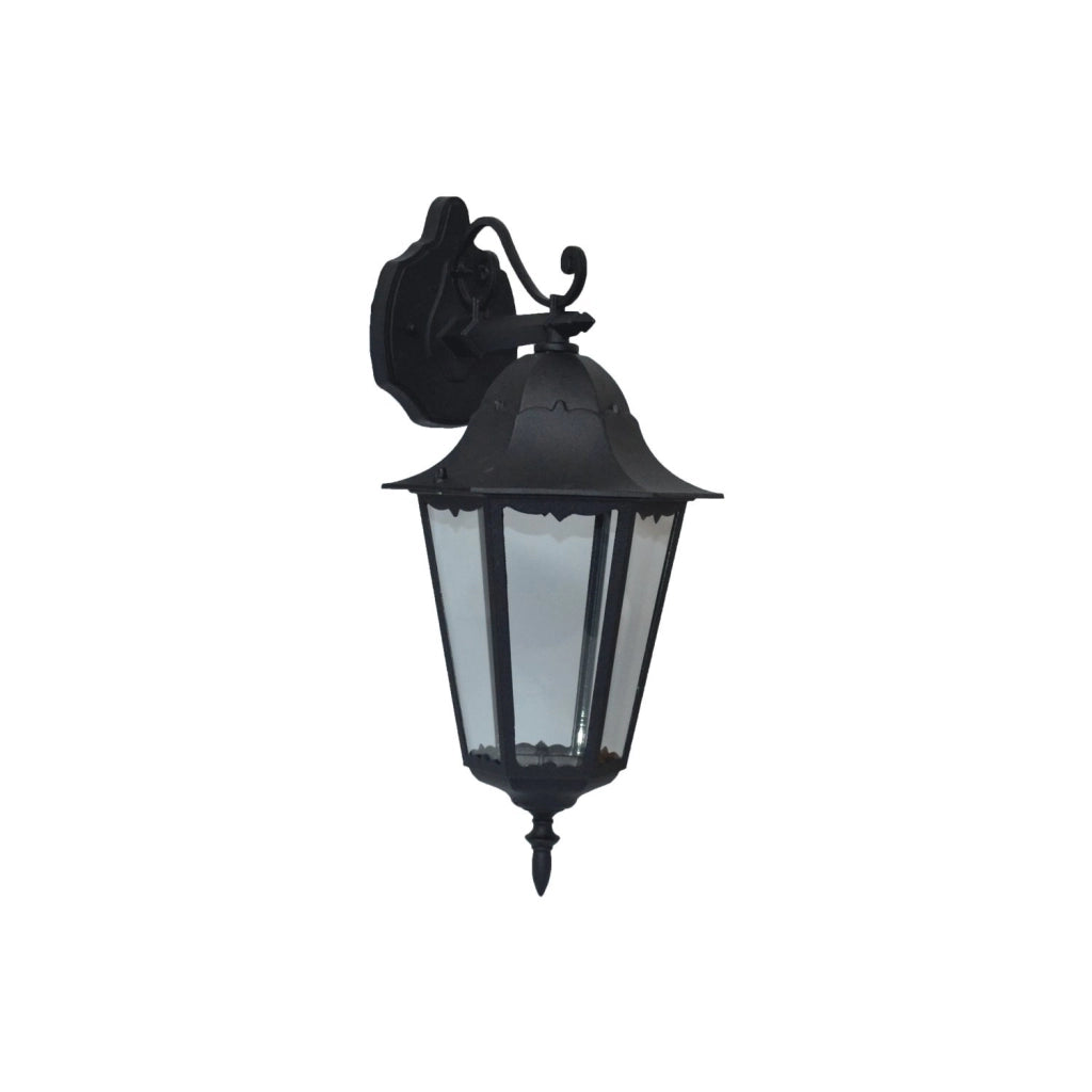 LANTERNA DA PARETE 'ERMES DOWN' Colore Nero