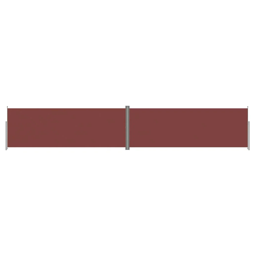 Tenda da sole laterale retrattile/schermo privacy per patio giardino terrazza balcone 220 x 1200 cm marrone 02_0007423