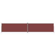 Tenda da sole laterale retrattile/schermo privacy per patio giardino terrazza balcone 220 x 1200 cm marrone 02_0007423