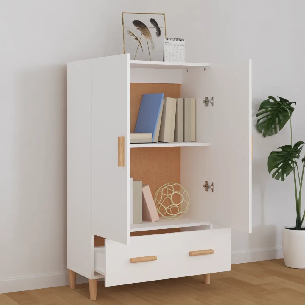 Credenza | Madia | Buffet da pranzo | Armadio da pranzo Bianca 70x31x115 cm in Legno Multistrato