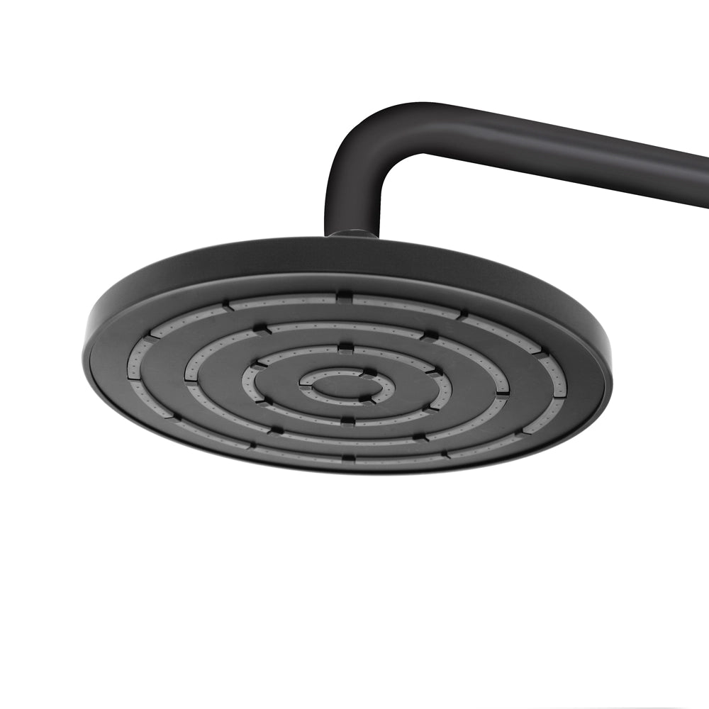 Soffione doccia Ø 20 cm in finitura nero anticalcare Hidra