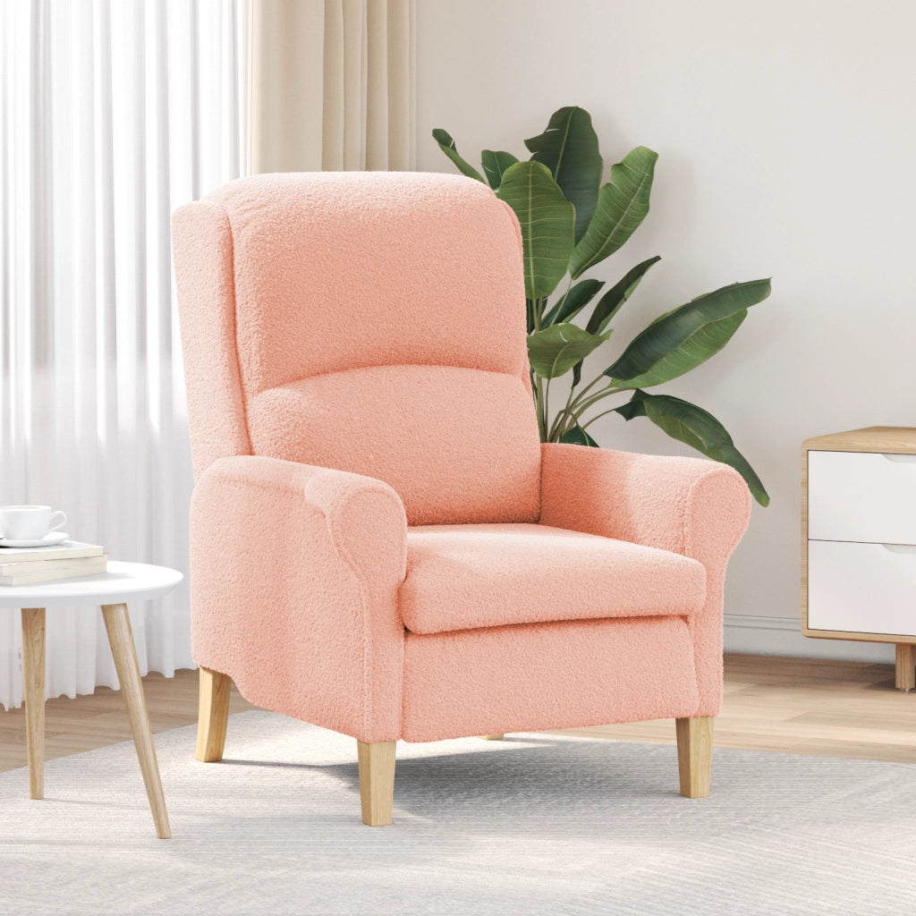 Poltrona Ergonomica Rosa Tessuto, Legno Media Ergonomica