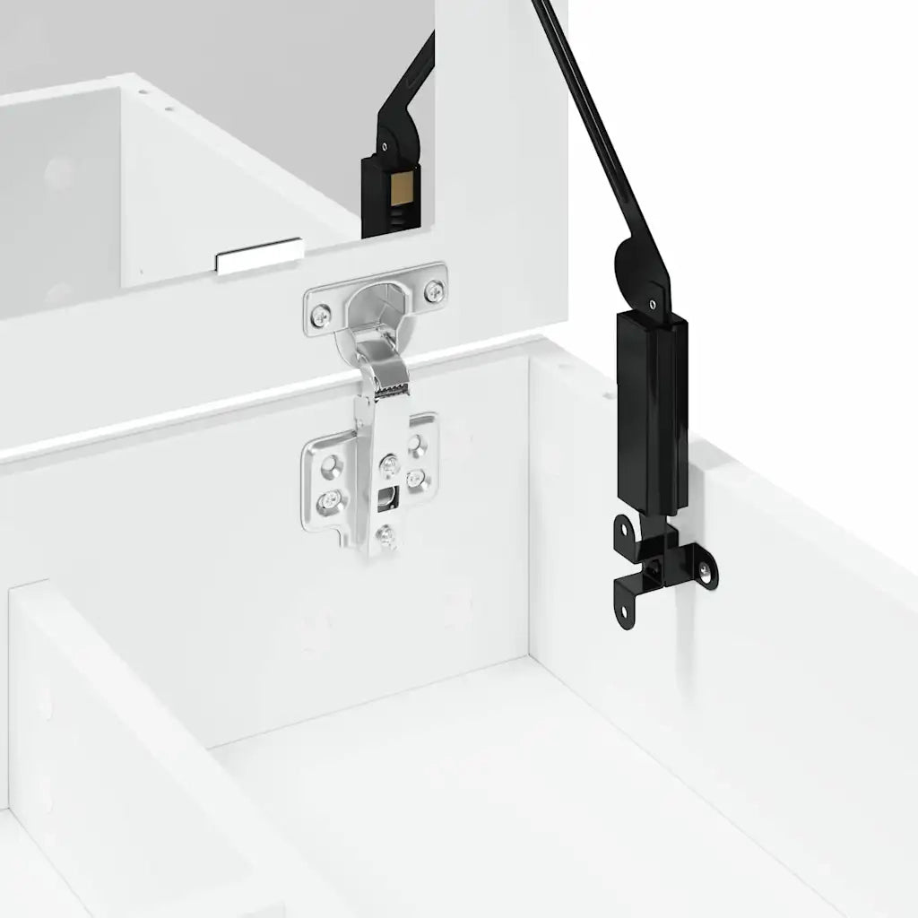 Toeletta con Specchio Bianco 73x46,5x120 cm