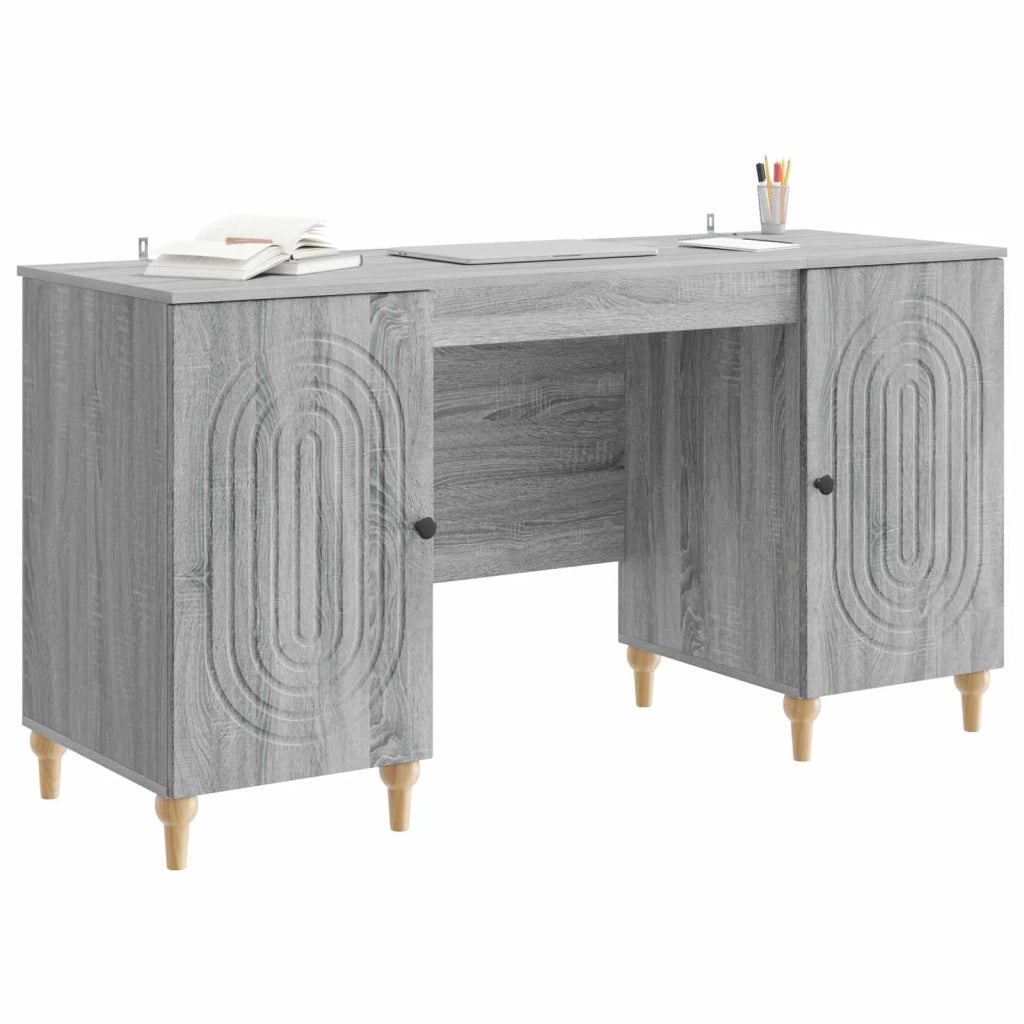 Scrivania Grigio Sonoma 142,5 x 50 x 75 cm Legno ingegnerizzato