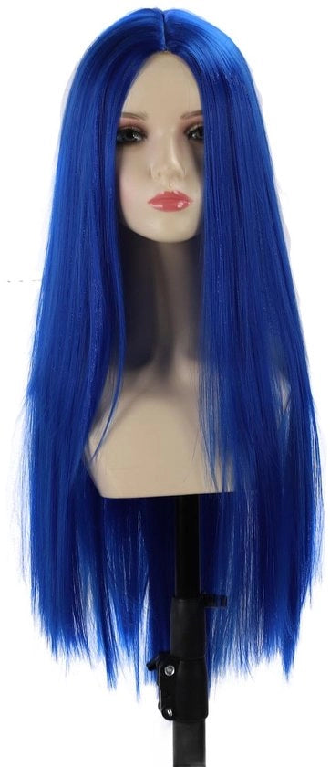 Pruika Hittebestendig - Lunga Pruika Rettilinea - Capelli Sintetici - Reti di Capelli Integrate - Cosplay/Feste di Natale - Facile da Indossare - Capello Fittile