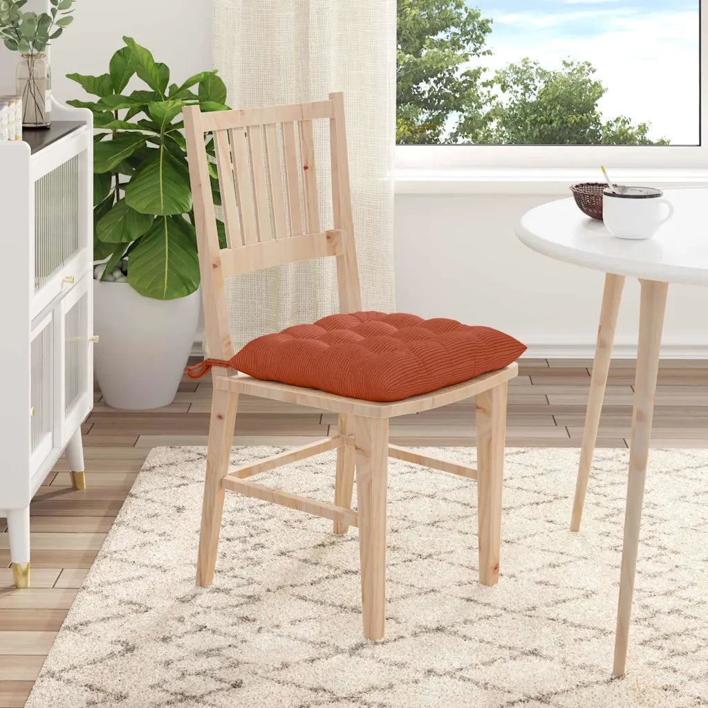 Cuscini per Seduta 4 pcs Rosso Arancio 40 x 40 x 6 cm