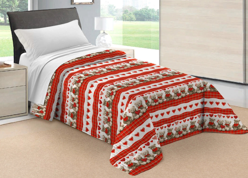 Trapunta Piumone Letto Invernale Imbottita 300gr Scaldanotti Teddy - 1 Piazza - Teddy
