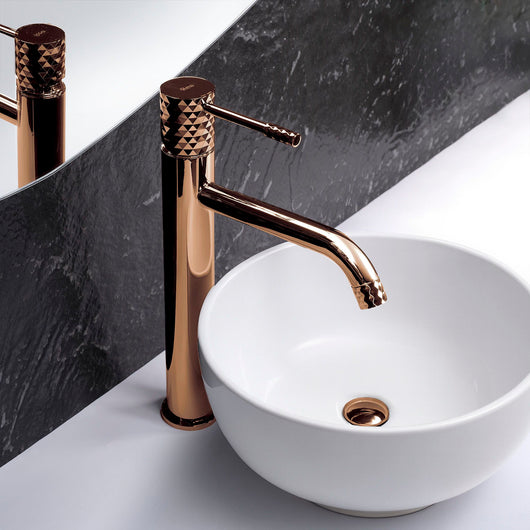 Rubinetto Da Lavabo Rea Lungo Diamond Copper High