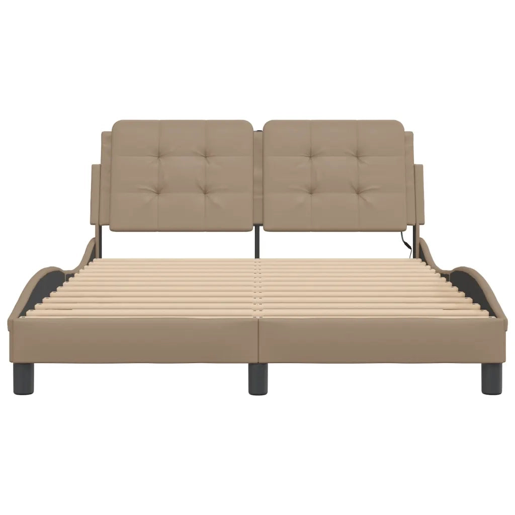 Giroletto con LED senza Materasso Zadar Cappuccino 140x190 cm 3214107