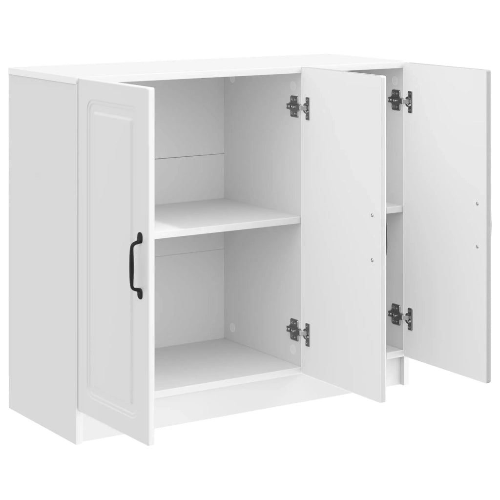 Credenza Bianco Lucido 89 x 34,5 x 77 cm Legno ingegnerizzato 895799