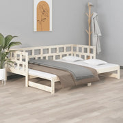 Dormeuse Estraibile in Legno Massello di Pino 2x(80x200) cm
