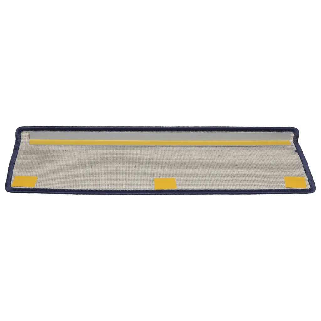 Tappetini per scale 15 pz 65x21x4 cm blu bordo rettangolare 134574