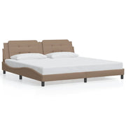 Letto matrimoniale | Letto per adulti | Giroletto senza Materasso Zadar Cappuccino 200x200 cm in Similpelle