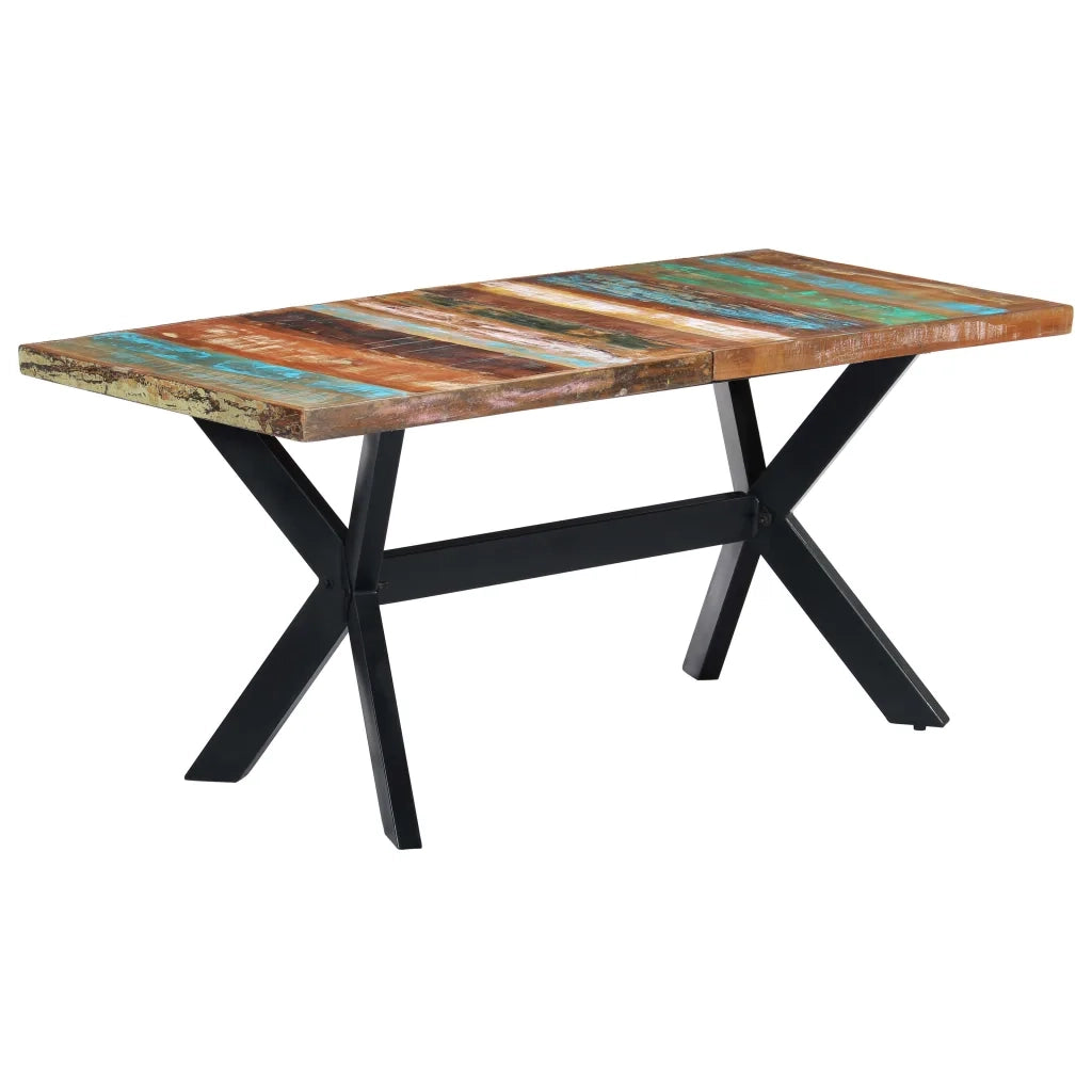 Tavolo da Pranzo 160x80x75 cm in Legno Massello di Recupero cod mxl 13550
