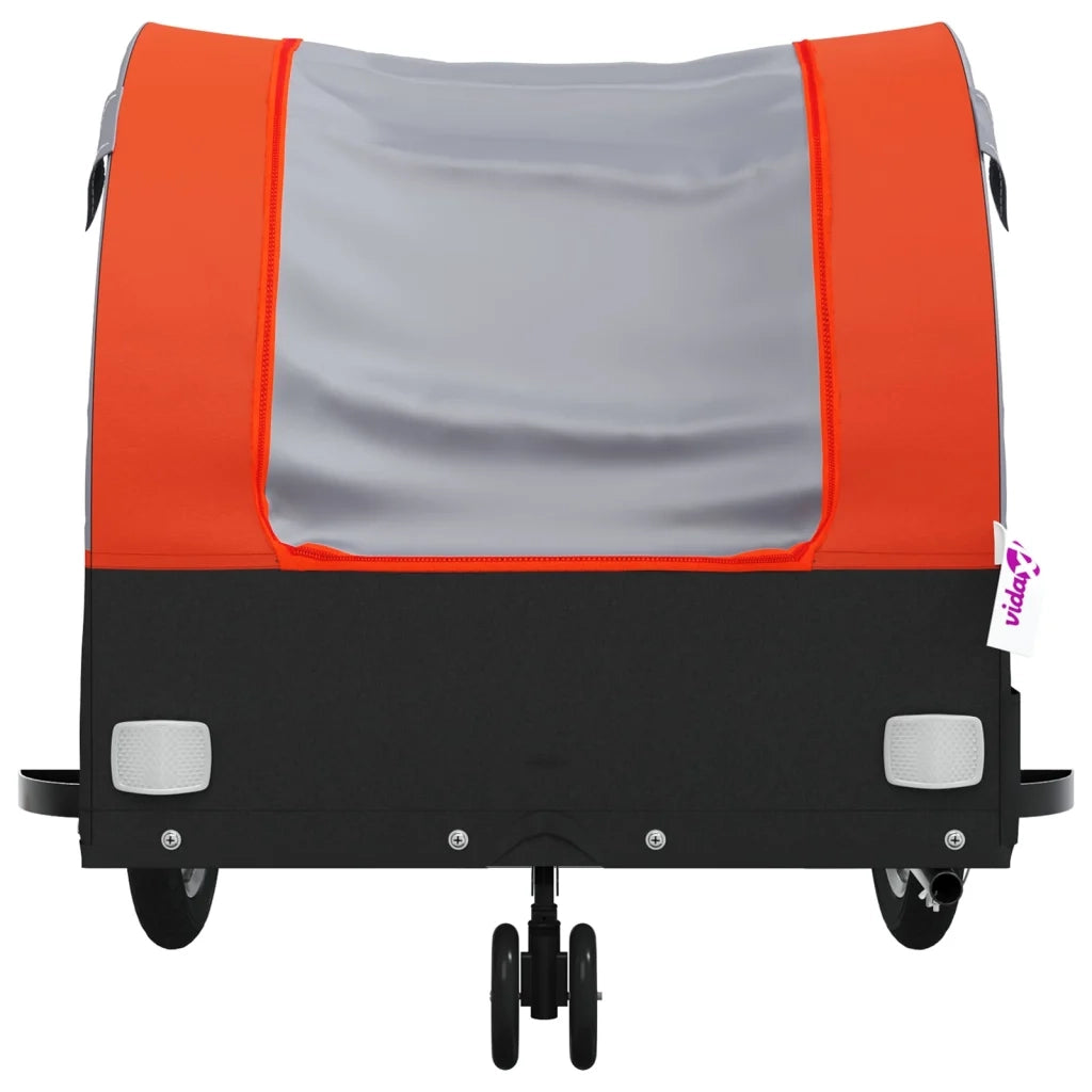 Rimorchio da Bici Nero e Arancione 30 kg in Ferro CFW8500395