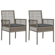 Sedia da Giardino 2 pz | Sedie da Esterno Grigio 55 x 53 x 85 cm polyrattan