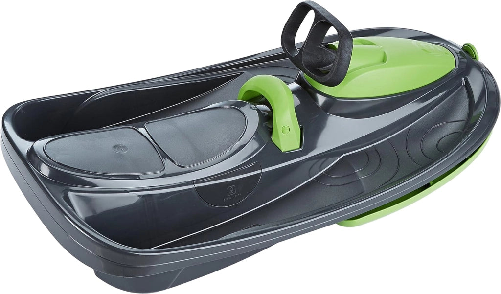 Slittino Bambini con Volante Stratos, Nero (Mystic Schwarz), Taglia Unica