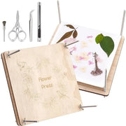 Set di stampi per fiori completo - 8 strati - Tavole di stampaggio in legno - Carta per stampaggio - Leggero e facile da usare - Dimensioni 24,6 x 24,6 cm
