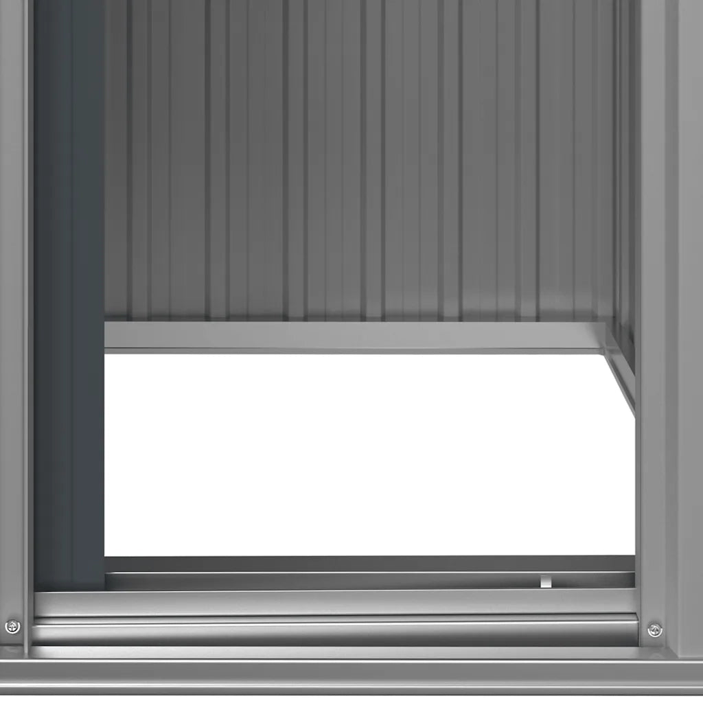 Capanno da Giardino Antracite 126x97,5x177cm in Acciaio Zincato 316235