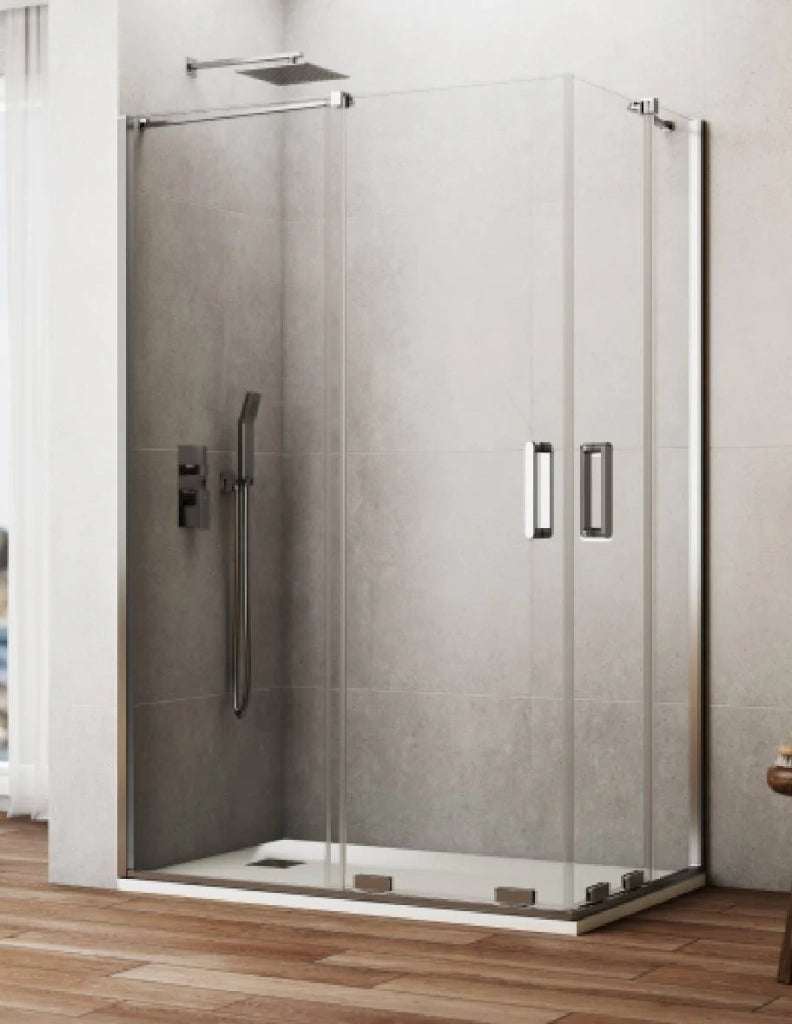 Box doccia ingresso angolare 2+2 CIRENE (KENNA) 85x80 cm Cromo