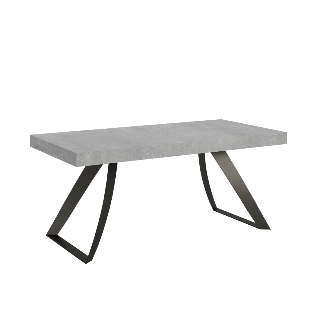 Tavolo Allungabile 200-304x90x77 cm Proxy Cemento Telaio Antracite