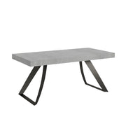 Tavolo Allungabile 200-304x90x77 cm Proxy Cemento Telaio Antracite