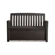 Cassapanca outdoor Goderich, Baule da giardino, Contenitore da esterno, Panchina contenitore da esterno, 133x61 h89 cm, Antracite