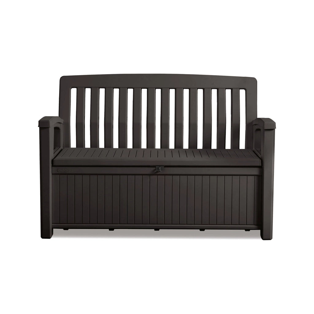 Cassapanca outdoor Goderich, Baule da giardino, Contenitore da esterno, Panchina contenitore da esterno, 133x61 h89 cm, Antracite