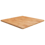 Piano Tavolo Quadrato Marrone Chiaro 80x80x2,5 Rovere Trattato