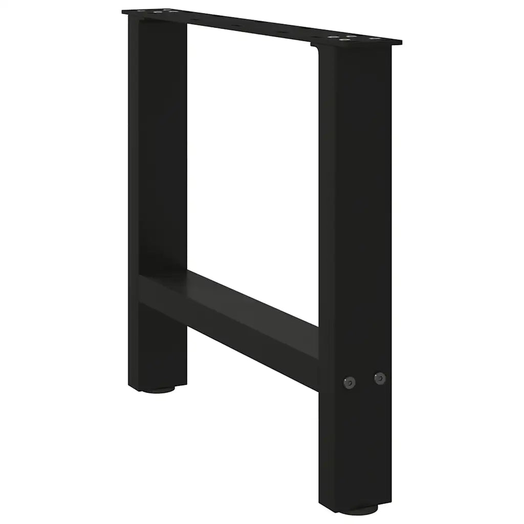Gambe per Tavolino da Caff¨¨ Nere 2 pz-Set di 2 Gamba per Tavolo 50x(42-43) cm Acciaio