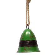 Addobbo Albero di Natale Campana Verde in metallo