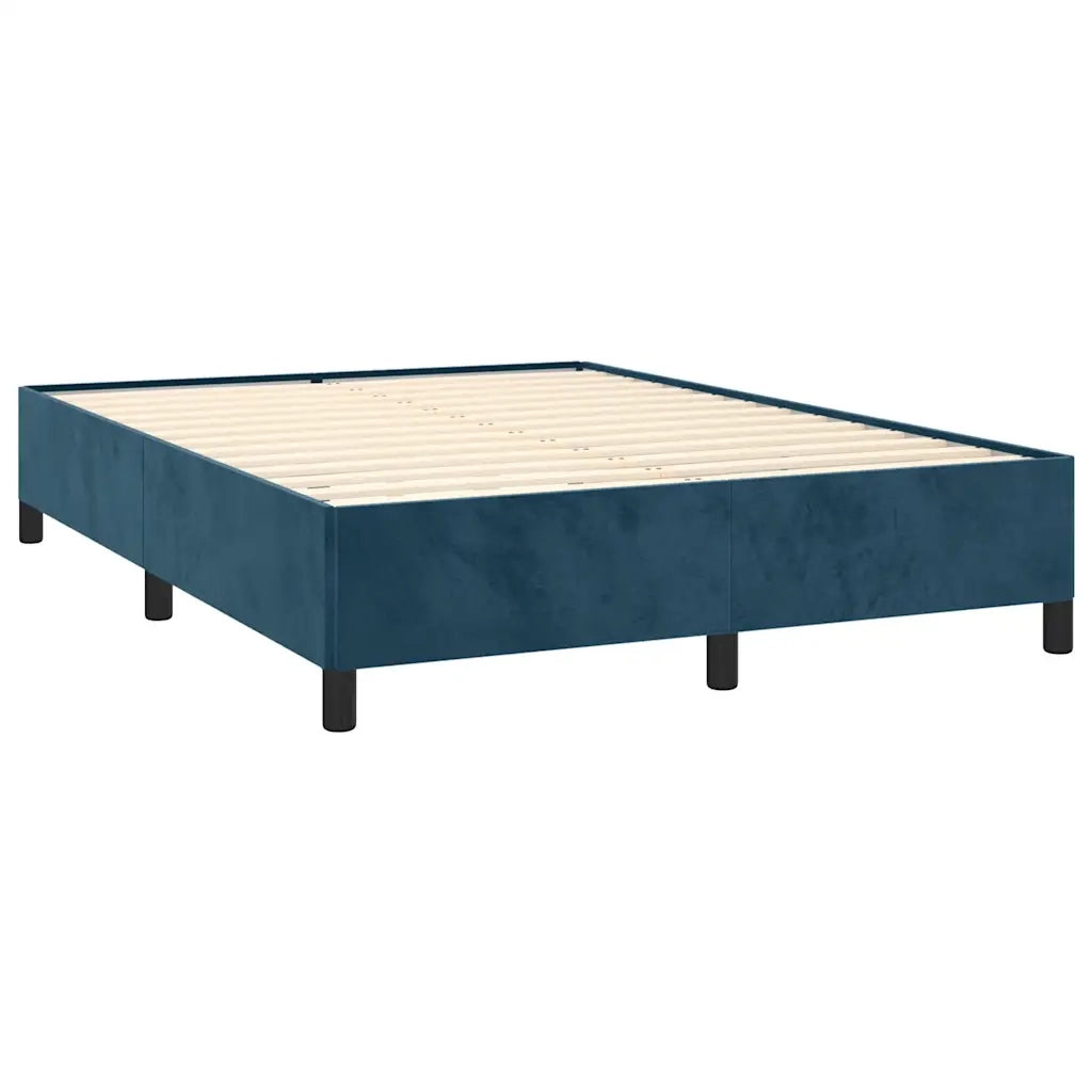 Giroletto senza Materasso Blu Scuro 140x190 cm in Velluto 347322