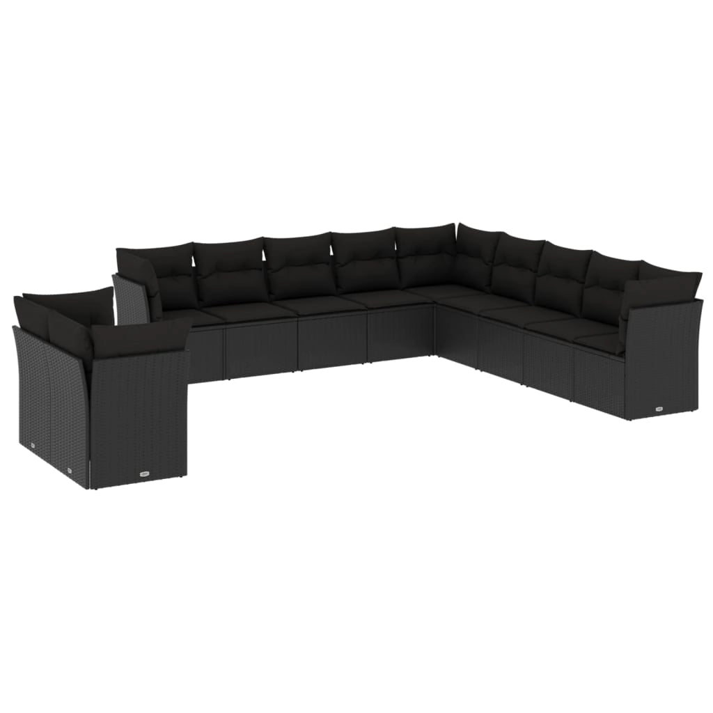 Set Divani da Giardino 11 pz con Cuscini in Polyrattan Nerocod mxl 111241
