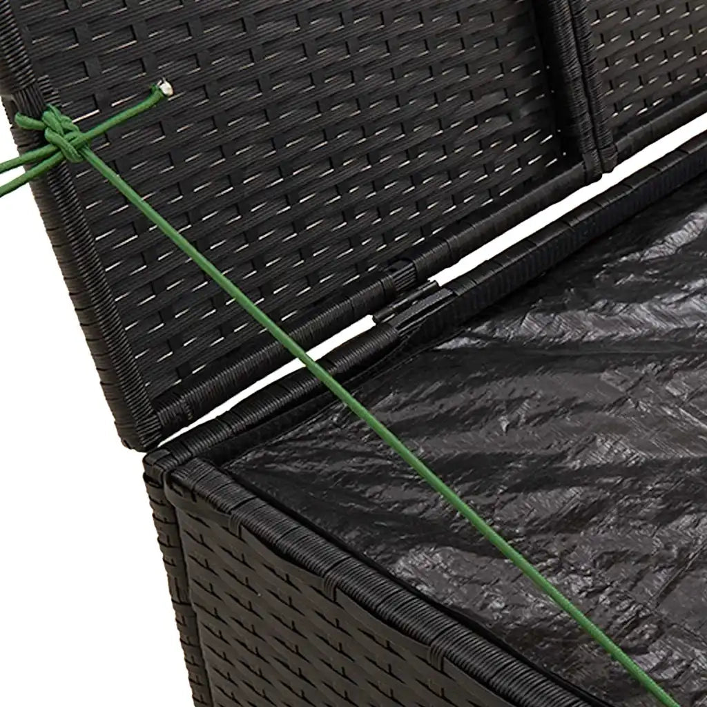 Contenitore da Giardino Nero 291L in Polyrattan CFW4080587
