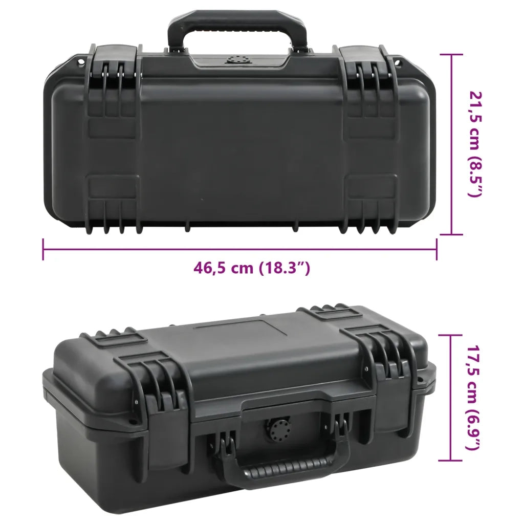 Valigetta da Volo Portatile Nera 46,5x21,5x17,5 cm in PP CFW6004191