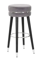 Sgabello Bar Paris Grigio/Silver Cm Ø 35X74
