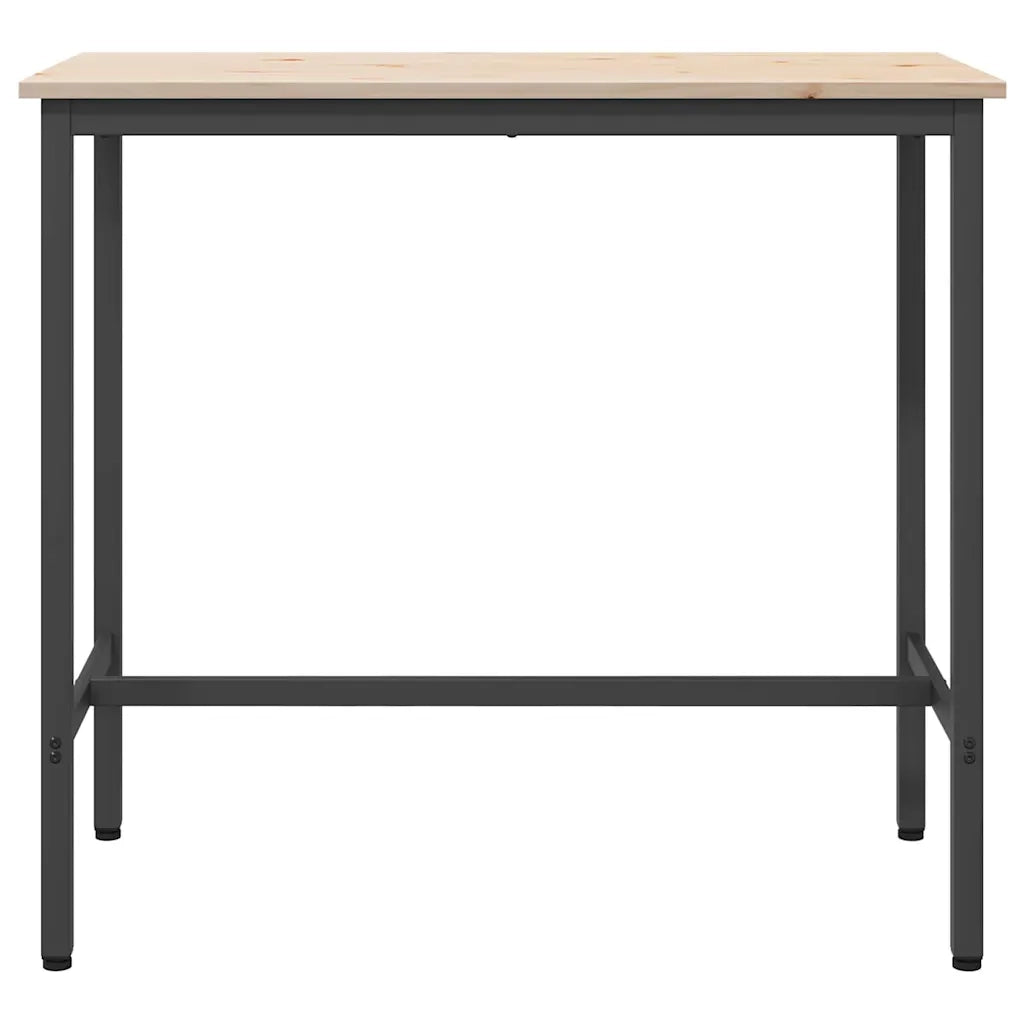 tavolo Naturale 100 x 50 x 91 cm Legno ingegnerizzato e acciaio CFW9971505