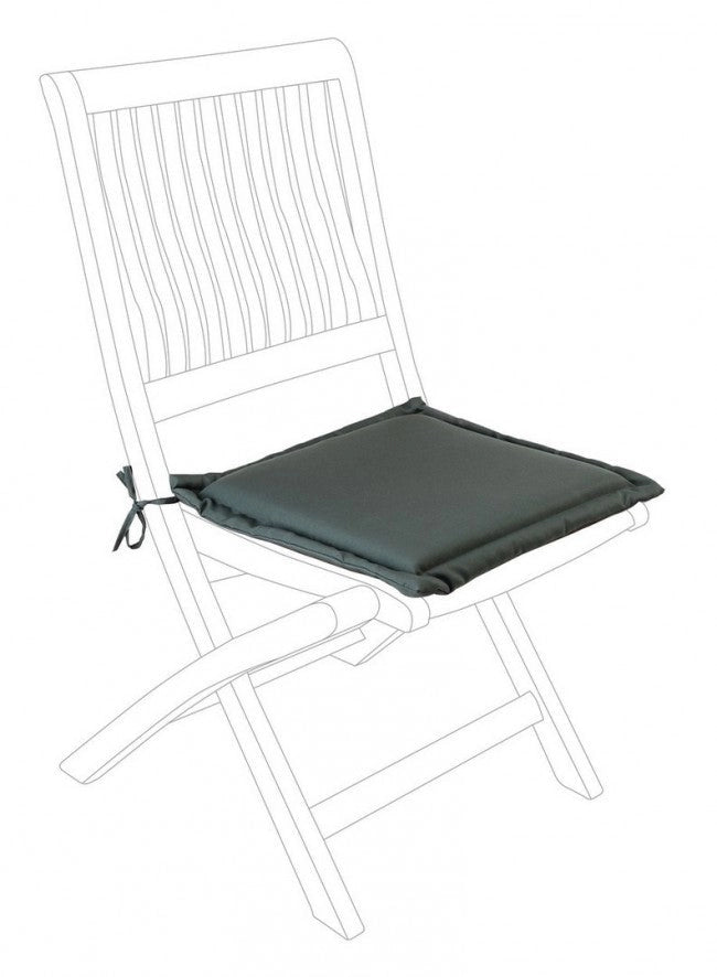 Cuscino Poly180 Antracite Seduta Quadrata in Tessuto per Esterno