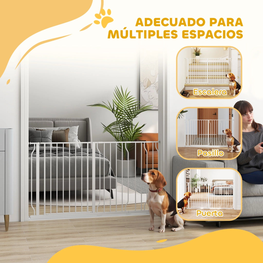 Barriera per Cani Estendibile ¨C Zephmum ¨C Bianco 75-145 cm