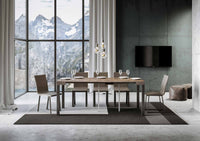 Consolle Allungabile 90-196x40x77 cm in Nobilitato Marrone