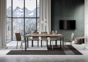 Consolle Allungabile 90-196x40x77 cm in Nobilitato Marrone