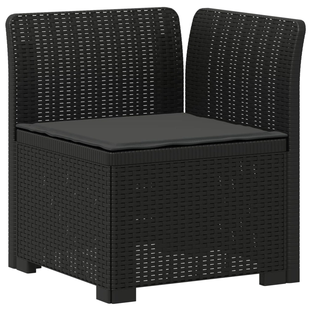 Divano da Giardino 5 Posti con Cuscini Stile Rattan PP 3444071