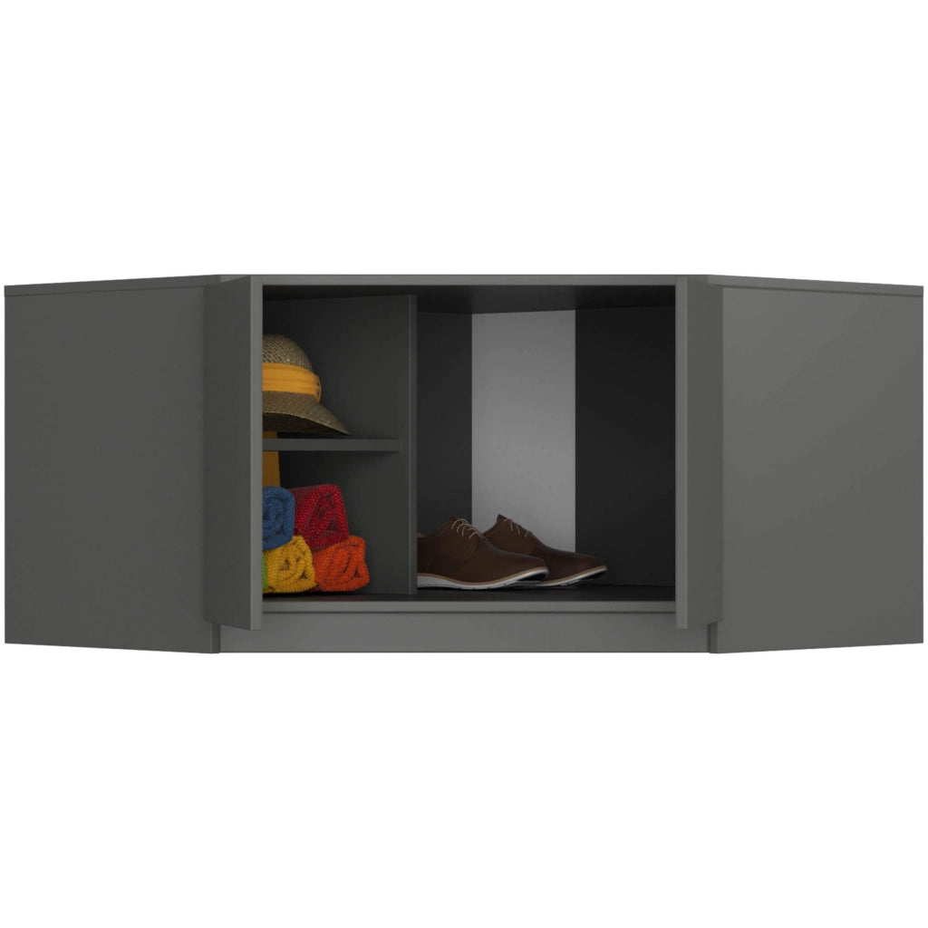 Sopralzo per armadio AKORD S100 Grigio Grafite 100 cm 2 ante 100x50x55 cm