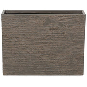 Vaso per piante in pietra marrone 45 x 60 x 25 cm Fioriera rettangolare per interni ed esterni